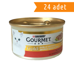 GOURMET PARÇA SIĞIR ETLİ VE TAVUKLU 24'LÜ PAKET